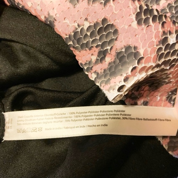 Free People Sequin Cheetah Mini Skirt Size 10 - Picture 10 of 14
